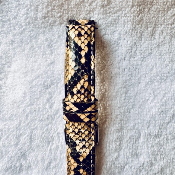 For Michele watch - GENUINE PYTHON WATCH BAND. Size 16mm.   Made in USA. - Picture 2 of 5